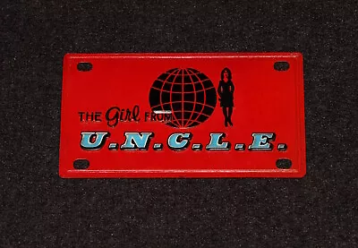 Man From UNCLE U.N.C.L.E. 1967 Marx License Plate Tin Girl April • $80.44