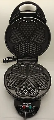 VillaWare Maxi Heart Waffler Model 2203 Black Waffle Maker Clean Works • $44.99