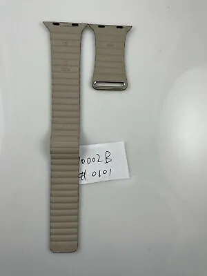 Original Apple Watch Series 9 8 7 6 SE Leather Loop 42mm 44MM 45MM Stone Medium • $49