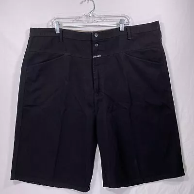 Marithe Francois Girbaud Shorts Mens Size  44 12” Inseam Black Baggy Fit Y2K • $35.98