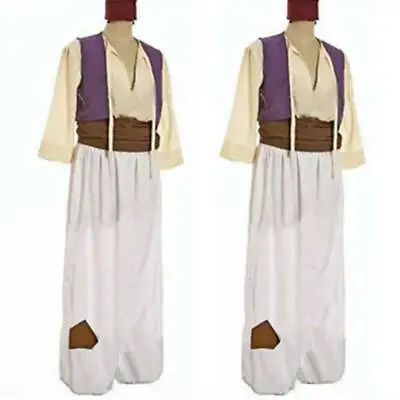 Mens Arabian Prince Aladdin Cosplay Costume Halloween Party Fancy Dress Outfit • £37.99