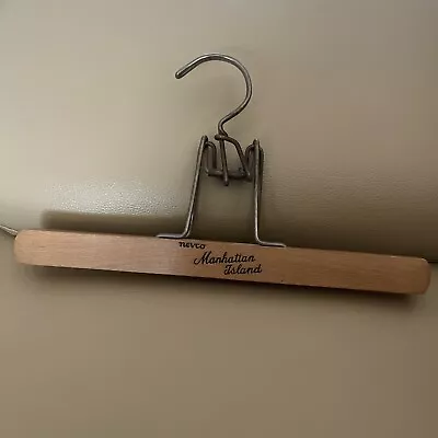 Vintage Nevco Manhattan Island Wood/Metal Hanger • $5.95