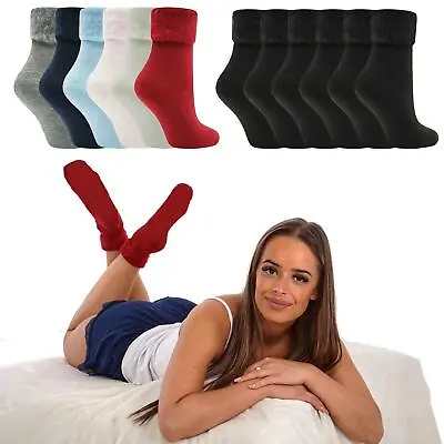 £8.95 • Buy Soxy Ladies 6 Pairs Brushed Lined Thermal Soft Warm Lounge Bed Slipper Socks 4-6