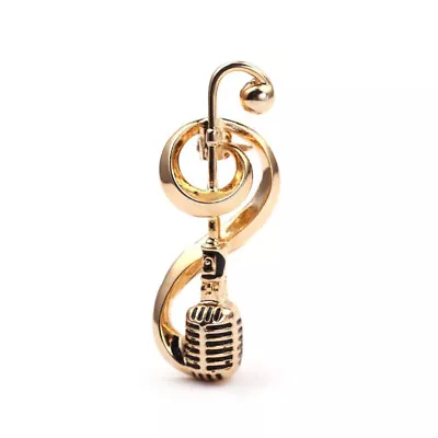 Antique Microphone Music Note Brooch Collar Pins Women Corsage Hat Jewelry YN • $1.38