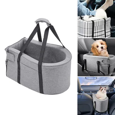 £18.94 • Buy Pet Dog Carrier Basket Travel Portable Car Seat Booster Center Console Handbag