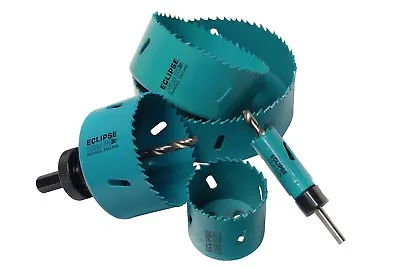 Eclipse Hole Saw Holesaw 14-102mm Hss Bi Metal Multi Material Arbor Adapter Rdg • £3.38