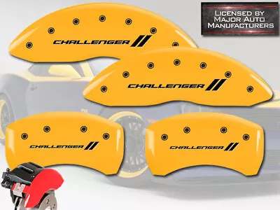 2011-2023 Dodge  Challenger //  R/T Front Rear Ylw MGP Brake Disc Caliper Covers • $289