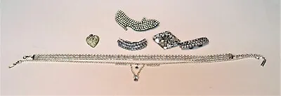 Vintage Lot Of Rhinestone And Cut Glass Jewelry Musi Napier And More • $29.95