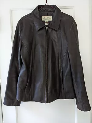 Eddie Bauer Lambskin Leather Jacket - Size L • $70