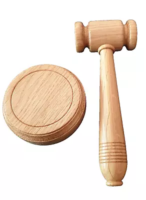 Small Traditional Pocket Gavel And Block (oak Hardwood) • £17.50