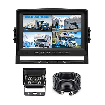 9  Quad Split Monitor DVR AHD Reversing Backup Heavy Duty Camera For Motorhome • $139