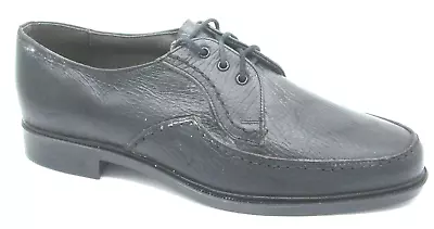 Mens Size 6.5 Db English Made Black Leather Lace Up Non Slip Sole Wide Fit Shoes • £12.99