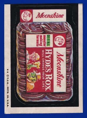 MOONSHINE HYDE'S ROX 1973 TOPPS 4th Series WACKY PACKAGES STICKER VERY GOOD • $1.50
