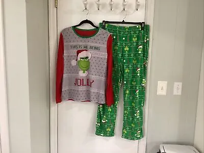 Kohl's Dr. Seuss THE GRINCH Christmas Pajama Set  Me Being Jolly  Men's Lg • $11.25