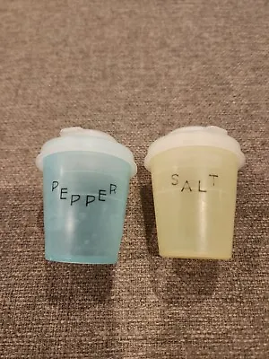 Vintage Tupperware Salt And Pepper Shakers Mini Set Made In USA • $18