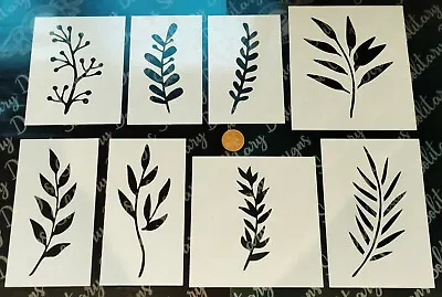 Tree Leaf Plant Flower Stencil 8 Pack Craft Wall Furniture Painting V2 • £5.99