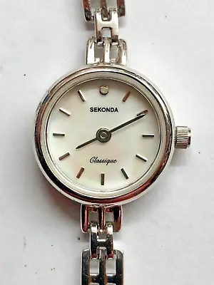 Solid 925 Sterling Silver (Birmingham) Sekonda Ladies Quartz Watch New Batt. • £75