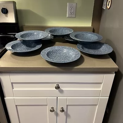 (10) MIKASA Ultrastone Country Blue Soup Bowls CU501 9.25  • $70