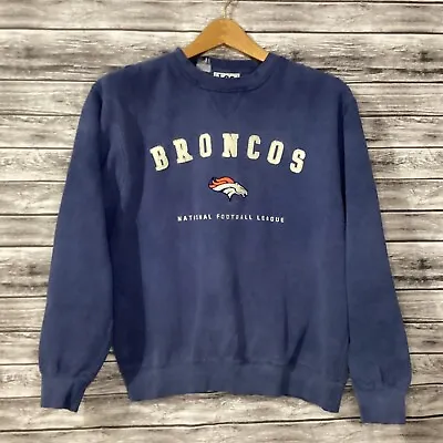 Vintage Denver Broncos Sweatshirt Mens Medium Lee Sport NFL Football 90s • $30