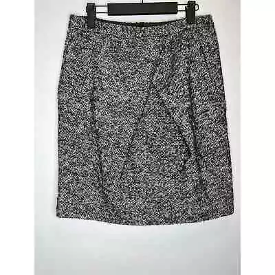 Martin AND Osa SZ 6 Wool Mohair Alpaca Pencil Skirt Midi Tweed Gray Career • $23.99
