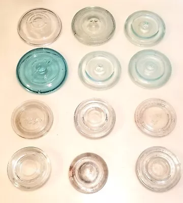 Lot - Vintage Misc Glass Lids Canning Wire Bail Button Top Mason Jars • $14.99