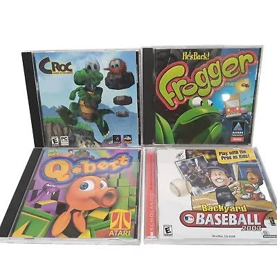 Computer Games (Lot Of 4) Frogger Qbert Croc Legend Of Gobbos Backyard Baseball • $35.99