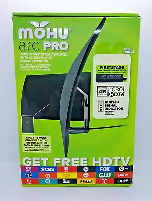 Mohu MH-110161 Arc Pro Indoor Amplified HDTV Antenna 60-Mile Range Black • $49.99