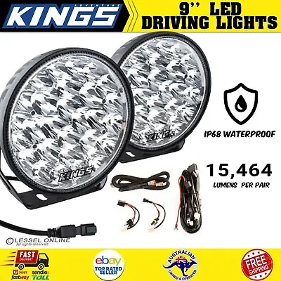 Kings Xtreme 9  LED Driving Lights Offroad Spot Flood Pair Lamp Lux Lumens OSRAM • $236.71