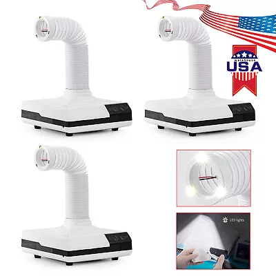 3 X Portable Nail Dental Lab 3 LED Desktop Dust Collector Extractor Machine 60W • $146.97