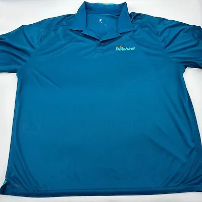 Miami Dolphins Polo Shirt Men 3X-Large Blue NFL Embroidered…#4671 • $6