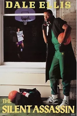 VTG NOS COSTACOS Seattle Supersonics Dale Ellis Silent Assassin Sealed POSTER • $39.99