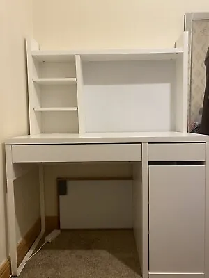 White IKEA Desk With Drawers And Shelves £99 • £99