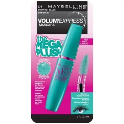 Maybelline Volum'Xpress Mascara Mega Plush - 272 Brownish Black - New/Sealed • $8.98