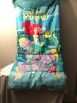 Vintage Disney The Little Mermaid 90s Children’s Sleeping Bag • $20