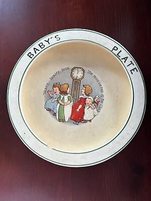 Vintage Porcelain Nursery Rhyme Baby Plate 7.5  • $8.42