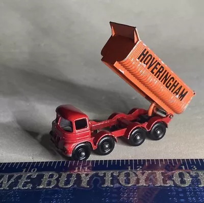 Vintage Matchbox Lesney - Hoveringham Tipper Truck #17 - Red Orange 8x8 - 1963 • $9.95