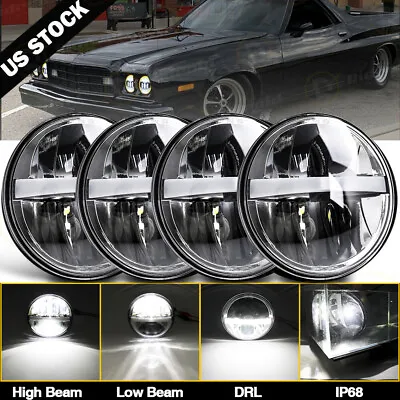 4PCS 5.75  5-3/4  Round LED Headlights Hi/Lo Beam DRL For Chevy Chevelle 64-1970 • $118.81