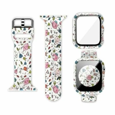 $14.99 • Buy Watch Band + Screen Protector Cover Case For Apple Watch Series SE 7 6 5 4 3 2 8