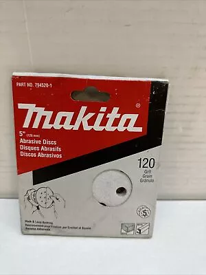 Makita 794520-1 5  Round Abrasive Disc Hook & Loop 120 Grit 5/pk • $8.29