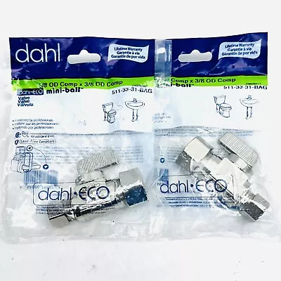 Dahl Mini-ball Stop Valve 5/8  Od Comp. X 3/8  Od Comp. 511-33-31-bag • $34.99