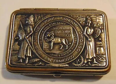 Tin 1904 International Tailoring Co. Advertising Match Safe / Matchbox Rare • $75