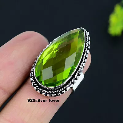 Peridot Gemstone 925 Sterling Silver Mother's Day Ring Jewelry All Size MA-80 • $8.59