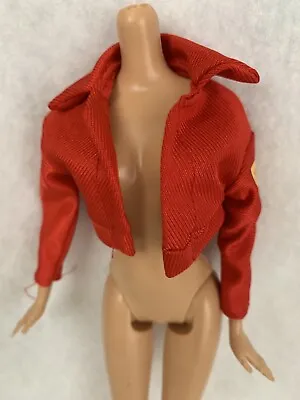 Vintage Barbie Doll Red Baywatch Lifeguard Patch Jacket • $11.39