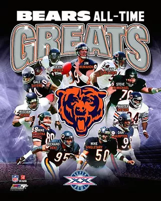 CHICAGO BEARS ALL-TIME GREATS Premium POSTER 20x24 Print Payton McMahon Sayers • $44.99