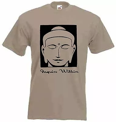 £12.95 • Buy INQUIRE WITHIN T-SHIRT - Buddhist Meditation Yoga Buddha Buddhism -Colour Choice