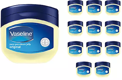 Vaseline Pure Petroleum Jelly Original Protects Dry Skin 50ml / Pack Of 12 • £14.72