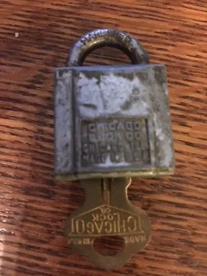 Antique Ford Gumball Vending Padlock Lock Original LOCKPORT NY Style Chicago Key • $59.99