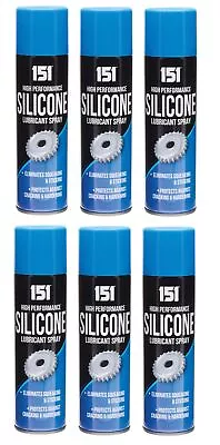 £10.99 • Buy 6 Silicone Lubricant Spray Grease Oil Clear Eliminates Squeaking Sticking 200ml