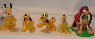 Disney Store Toy Figures Pluto Mickey Mouse Dog Lot - Fireman Bone + • $8