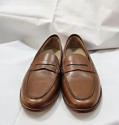 J Crew Women’s Brown Leather Slip-on H8200 Ryan Penny Loafers Size 7 • $45